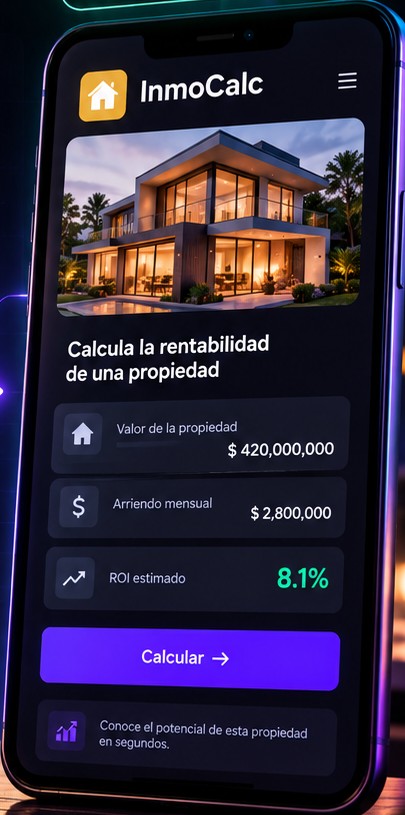 Micro App InmoCalc en un celular
